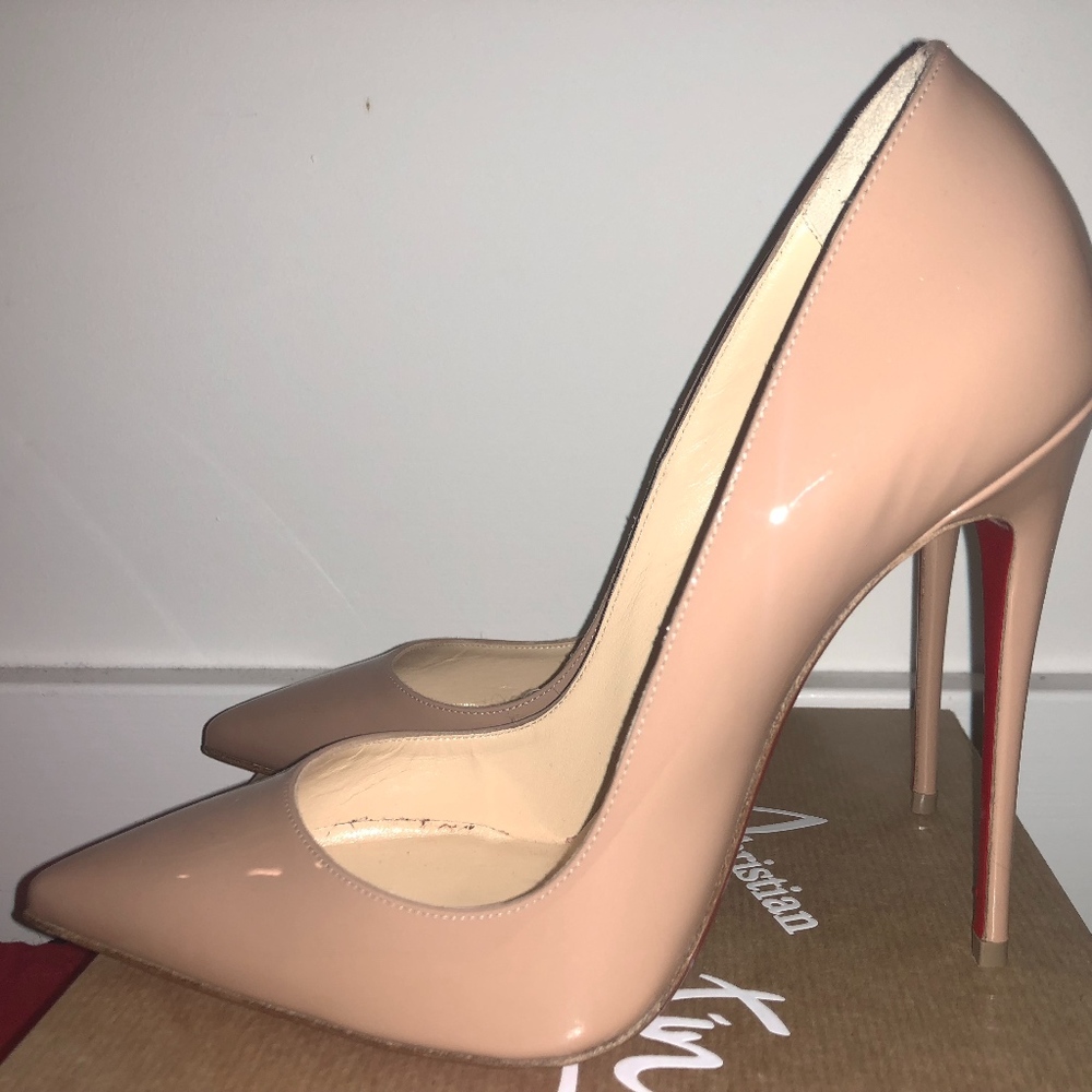 Authentic Christian Louboutin So Kate Nude Pumps